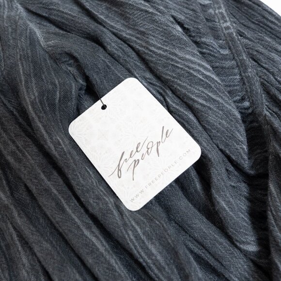 Free People Juliet Kimono Duster Black One Size Boho Tiered Oversized - Picture 6 of 16